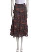 Ulla Johnson Floral Print Midi Length Skirt
