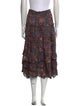 Ulla Johnson Floral Print Midi Length Skirt
