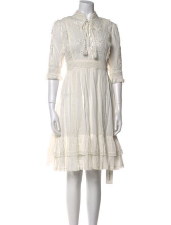 Ulla Johnson Tie Neck Knee-Length Dress