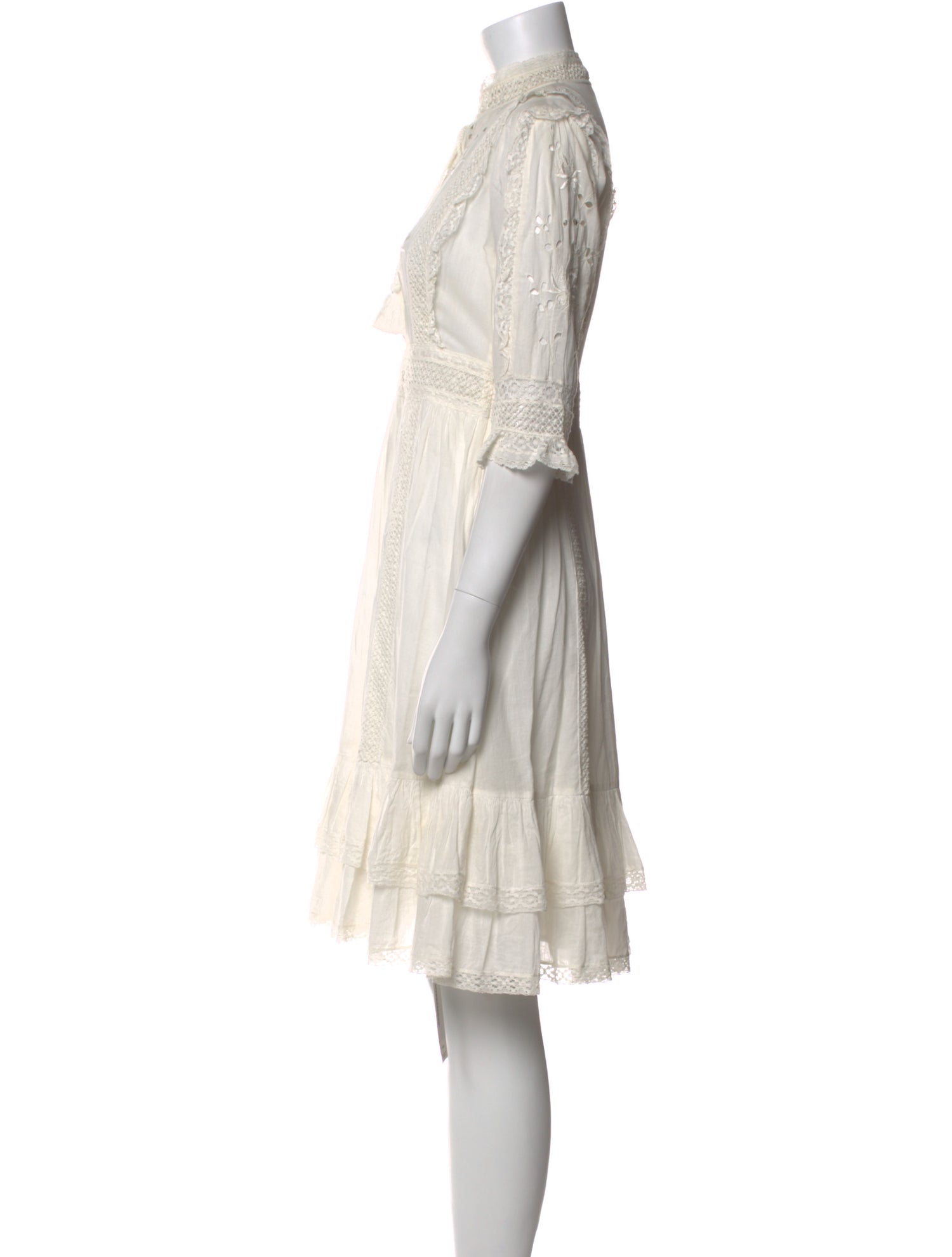 Ulla Johnson Tie Neck Knee-Length Dress