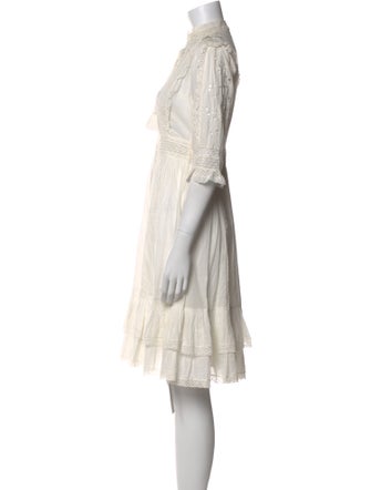 Ulla Johnson Tie Neck Knee-Length Dress