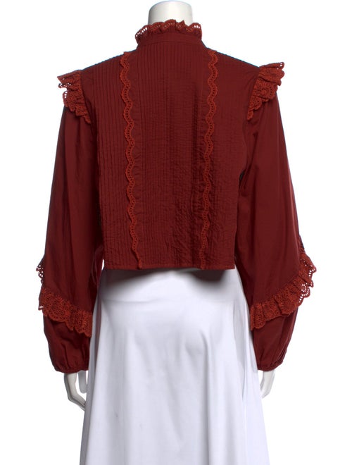 Ulla Johnson Mock Neck Long Sleeve Blouse