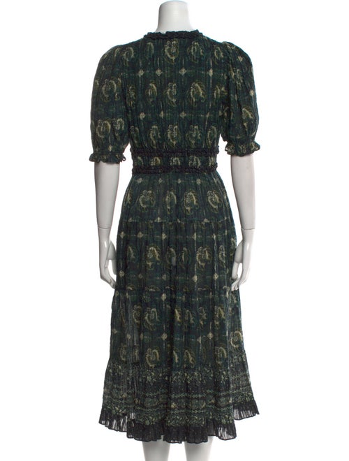 Ulla Johnson Floral Print Midi Length Dress