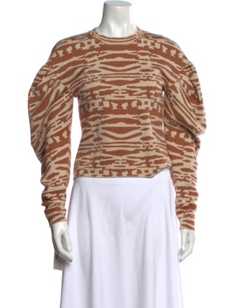 Ulla Johnson Animal Print Crew Neck Sweatshirt