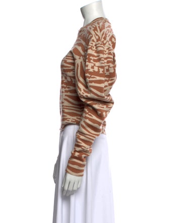 Ulla Johnson Animal Print Crew Neck Sweatshirt