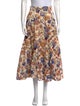 Ulla Johnson Floral Print Midi Length Skirt