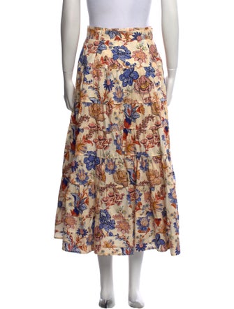 Ulla Johnson Floral Print Midi Length Skirt