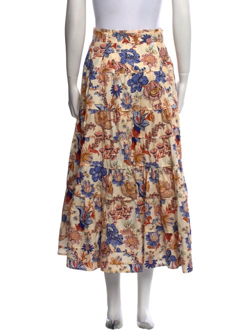 Ulla Johnson Floral Print Midi Length Skirt