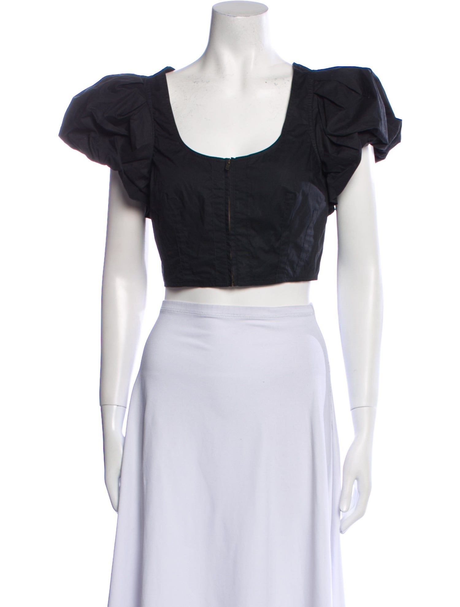 Ulla Johnson Scoop Neck Short Sleeve Crop Top
