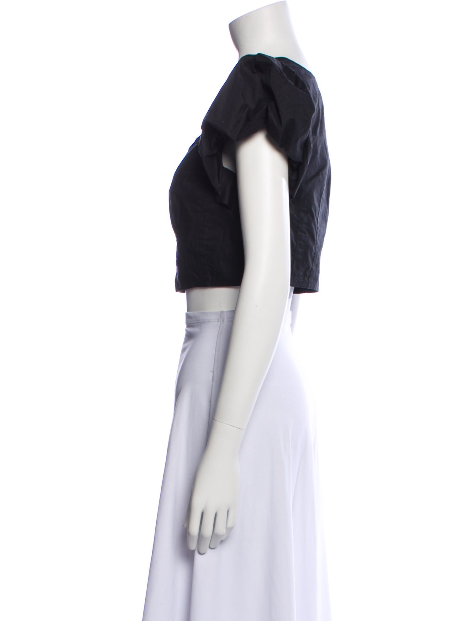 Ulla Johnson Scoop Neck Short Sleeve Crop Top