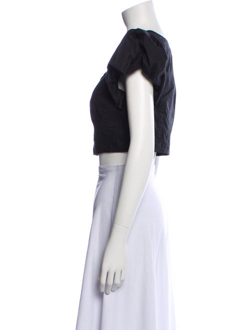 Ulla Johnson Scoop Neck Short Sleeve Crop Top