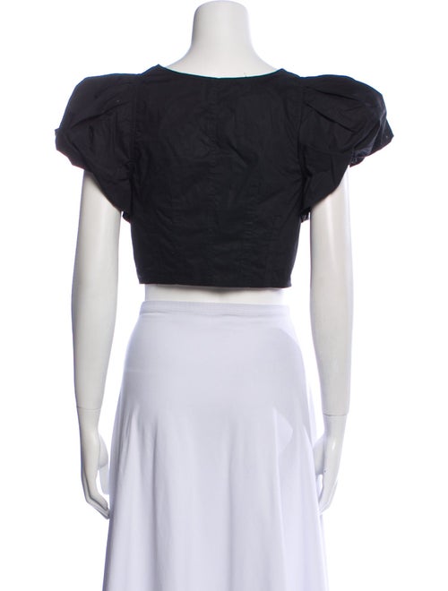 Ulla Johnson Scoop Neck Short Sleeve Crop Top