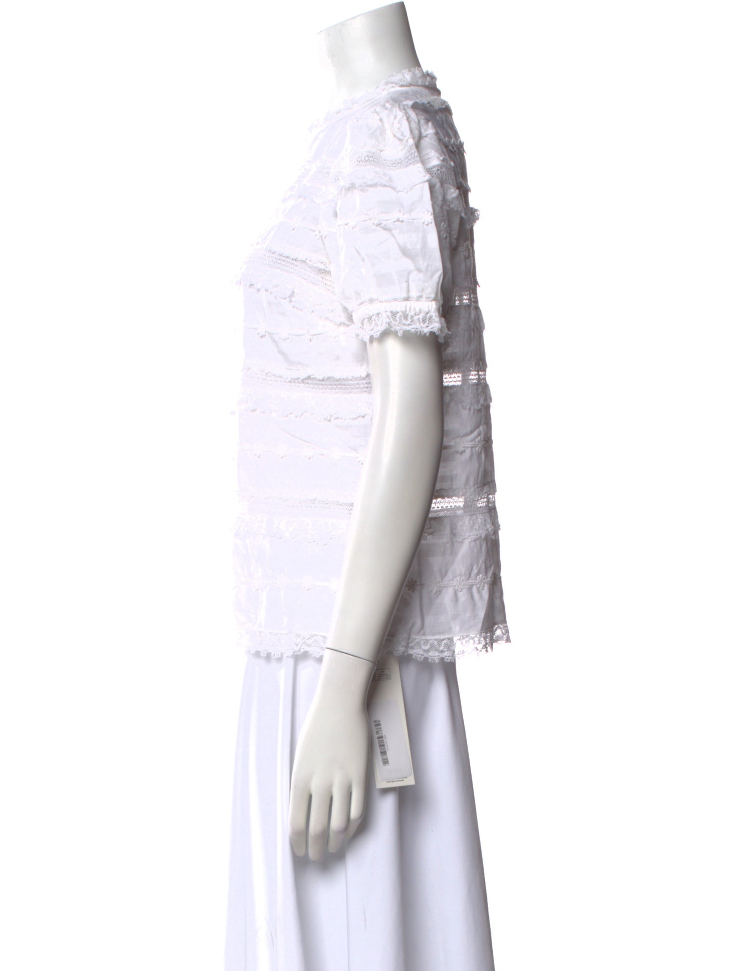 Ulla Johnson Mock Neck Short Sleeve Top