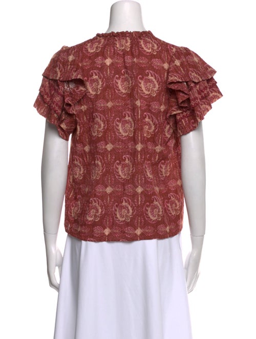 Ulla Johnson Printed V-Neck Blouse