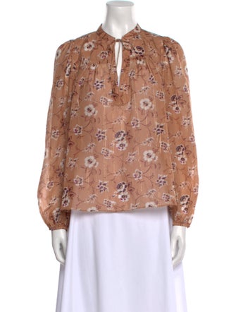 Ulla Johnson Silk Floral Print Blouse