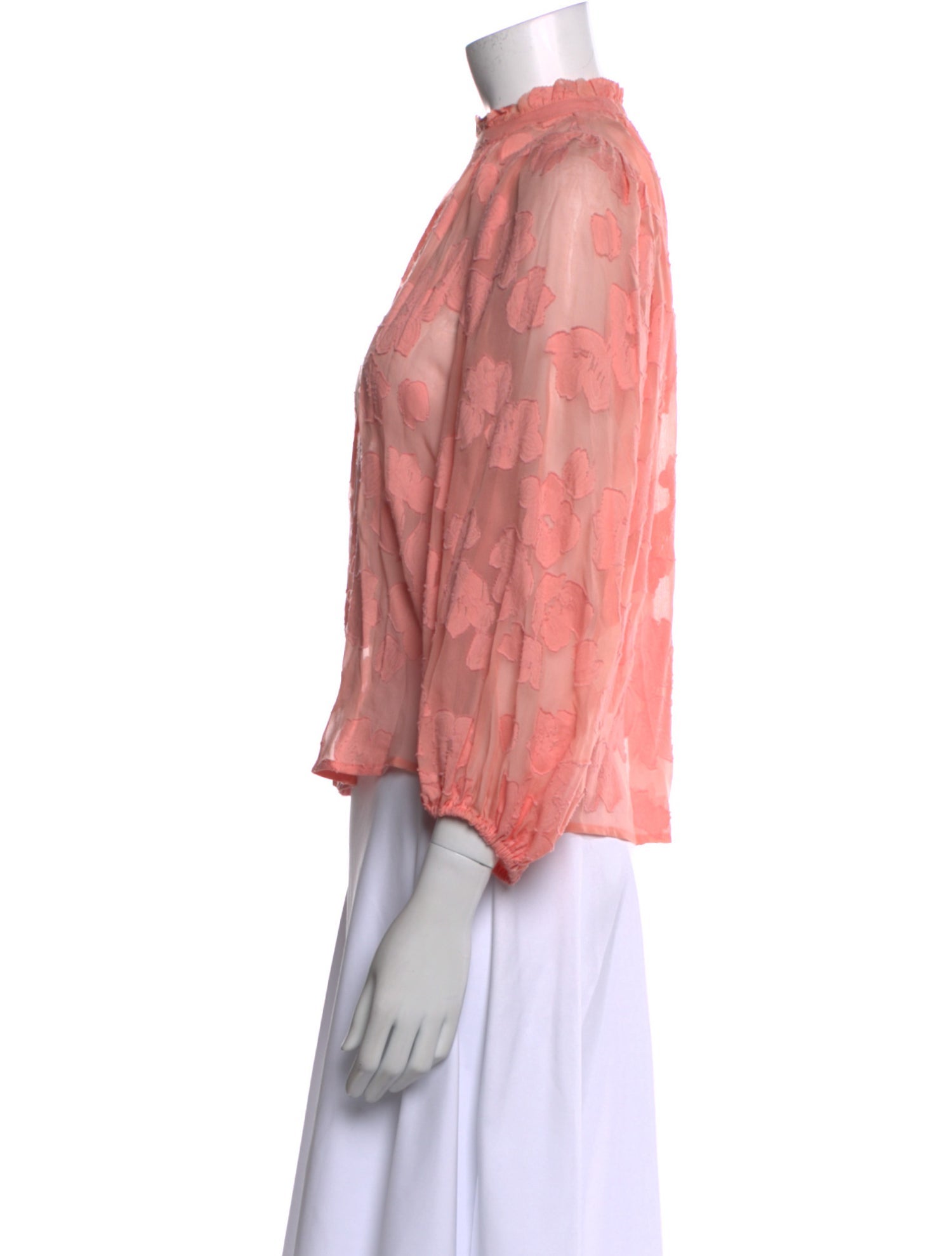 Ulla Johnson Silk Lace Pattern Blouse