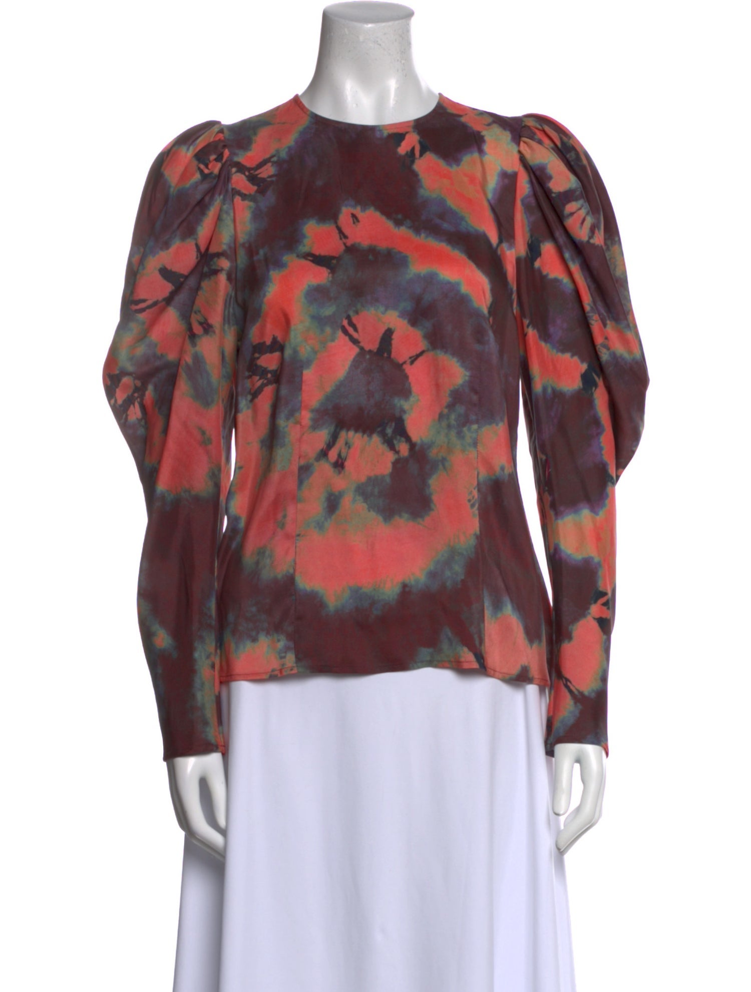 Ulla Johnson Silk Tie-Dye Print Blouse