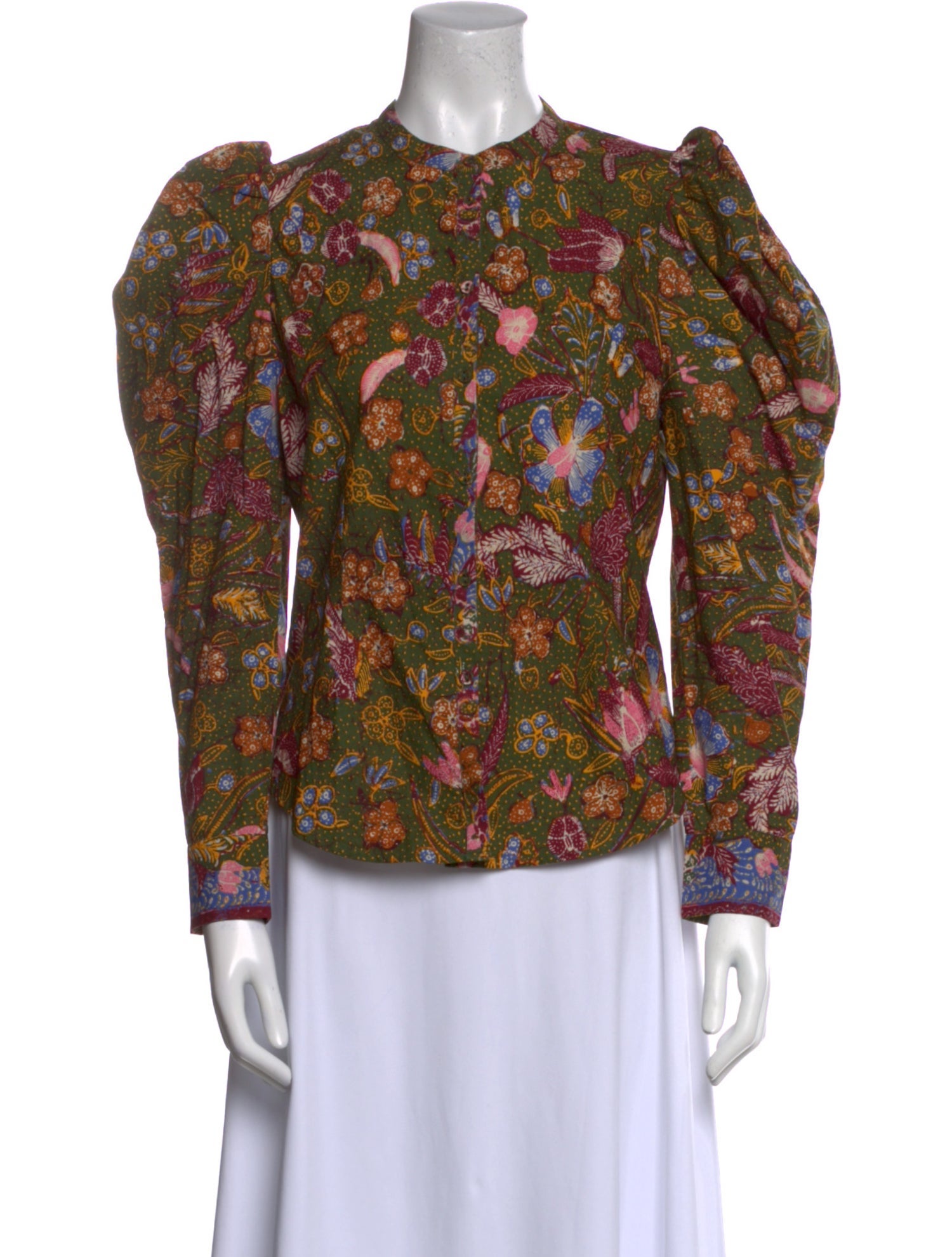 Ulla Johnson Floral Print Crew Neck Blouse