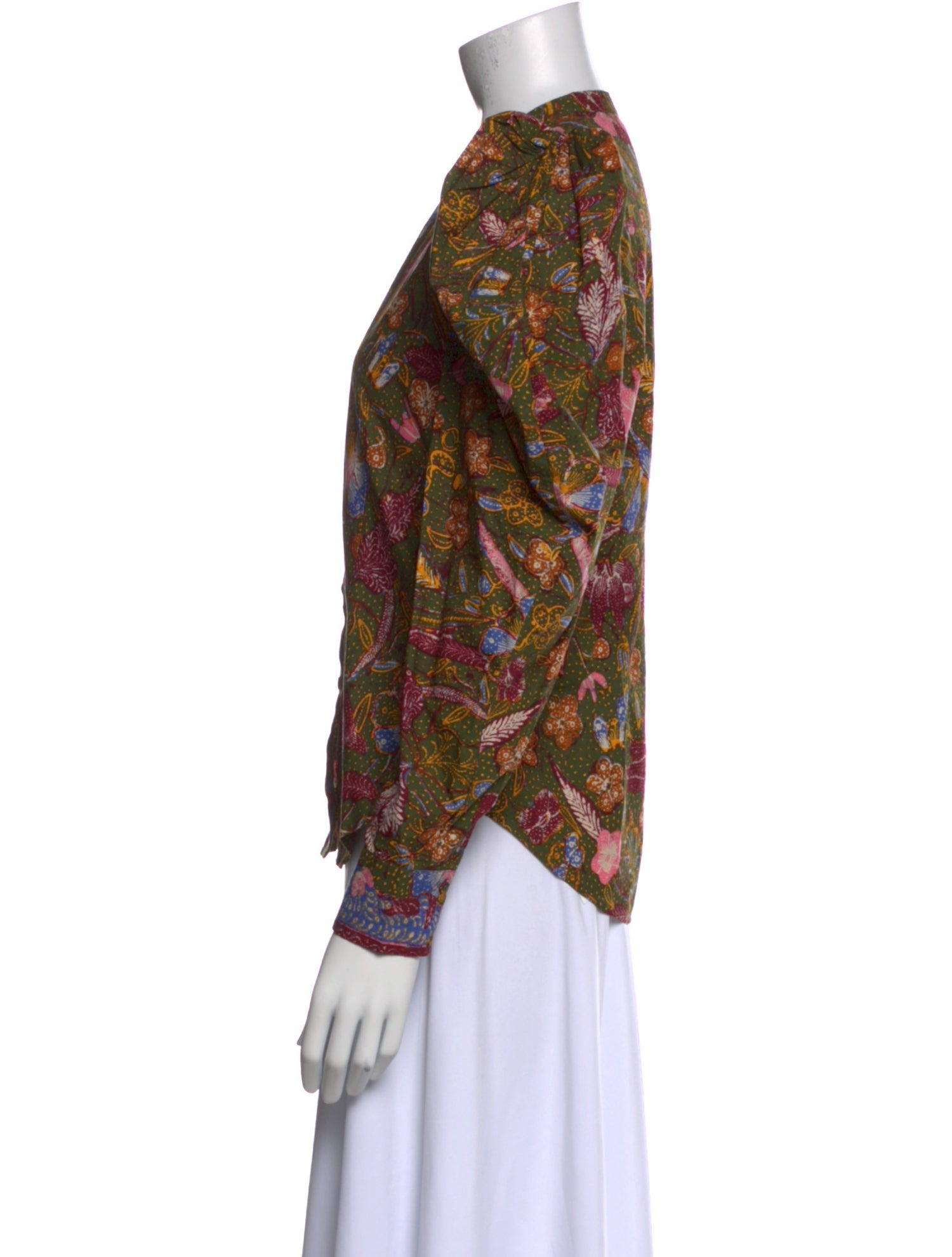 Ulla Johnson Floral Print Crew Neck Blouse