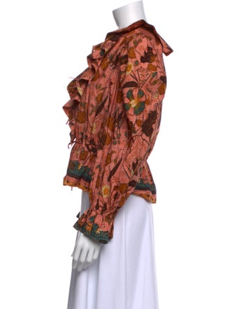 Ulla Johnson Floral Print V-Neck Blouse