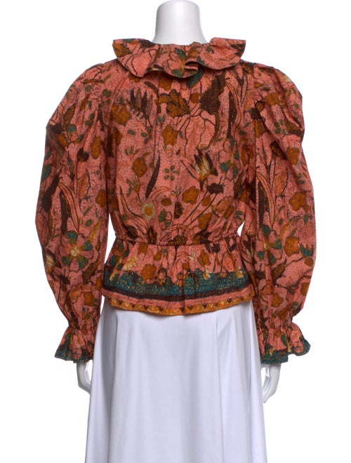 Ulla Johnson Floral Print V-Neck Blouse