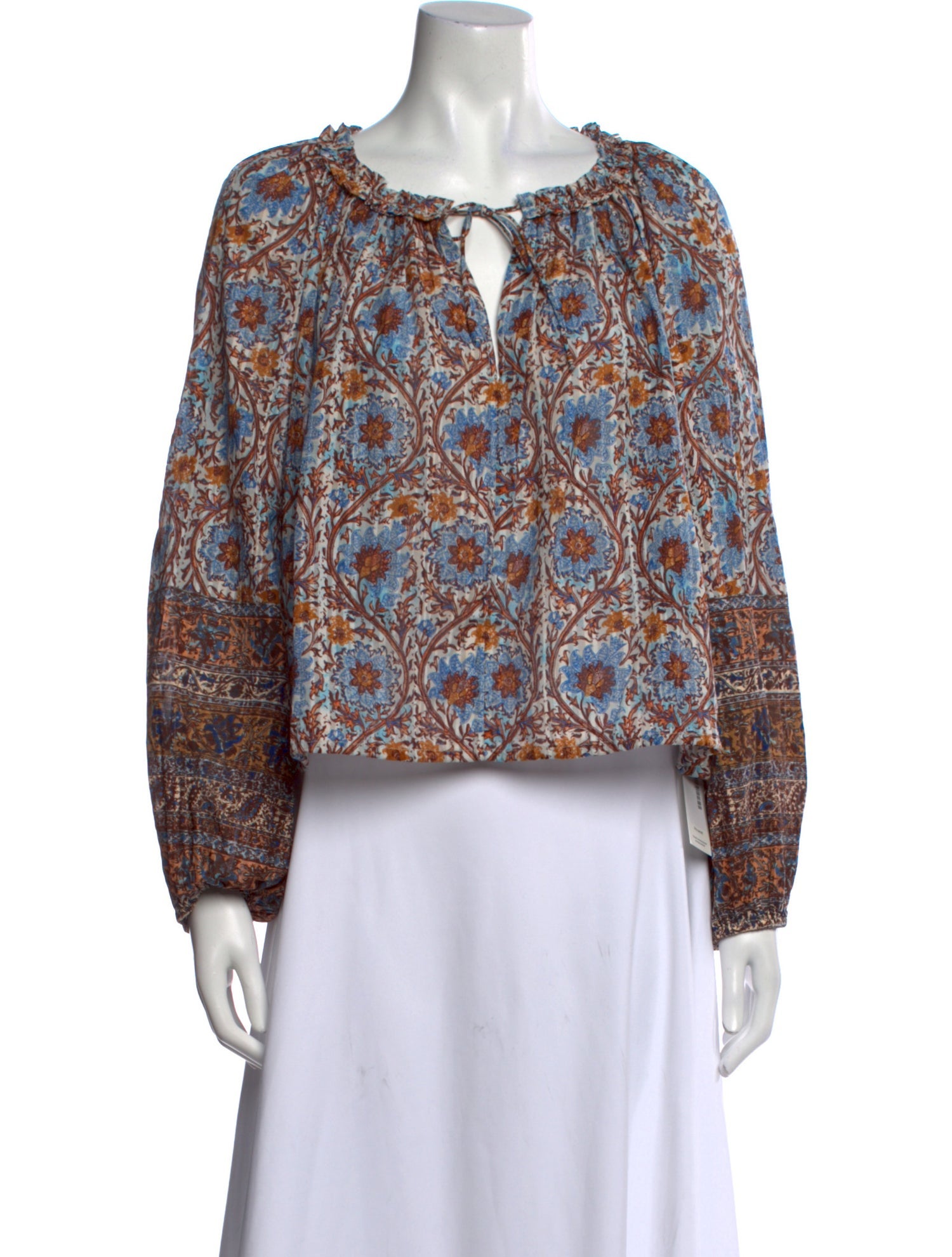 Ulla Johnson Paisley Print V-Neck Blouse