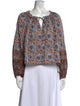 Ulla Johnson Paisley Print V-Neck Blouse
