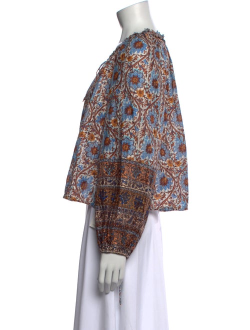 Ulla Johnson Paisley Print V-Neck Blouse