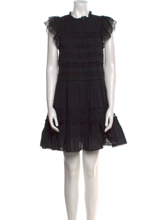 Ulla Johnson Mock Neck Mini Dress