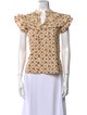 Ulla Johnson Printed V-Neck Top
