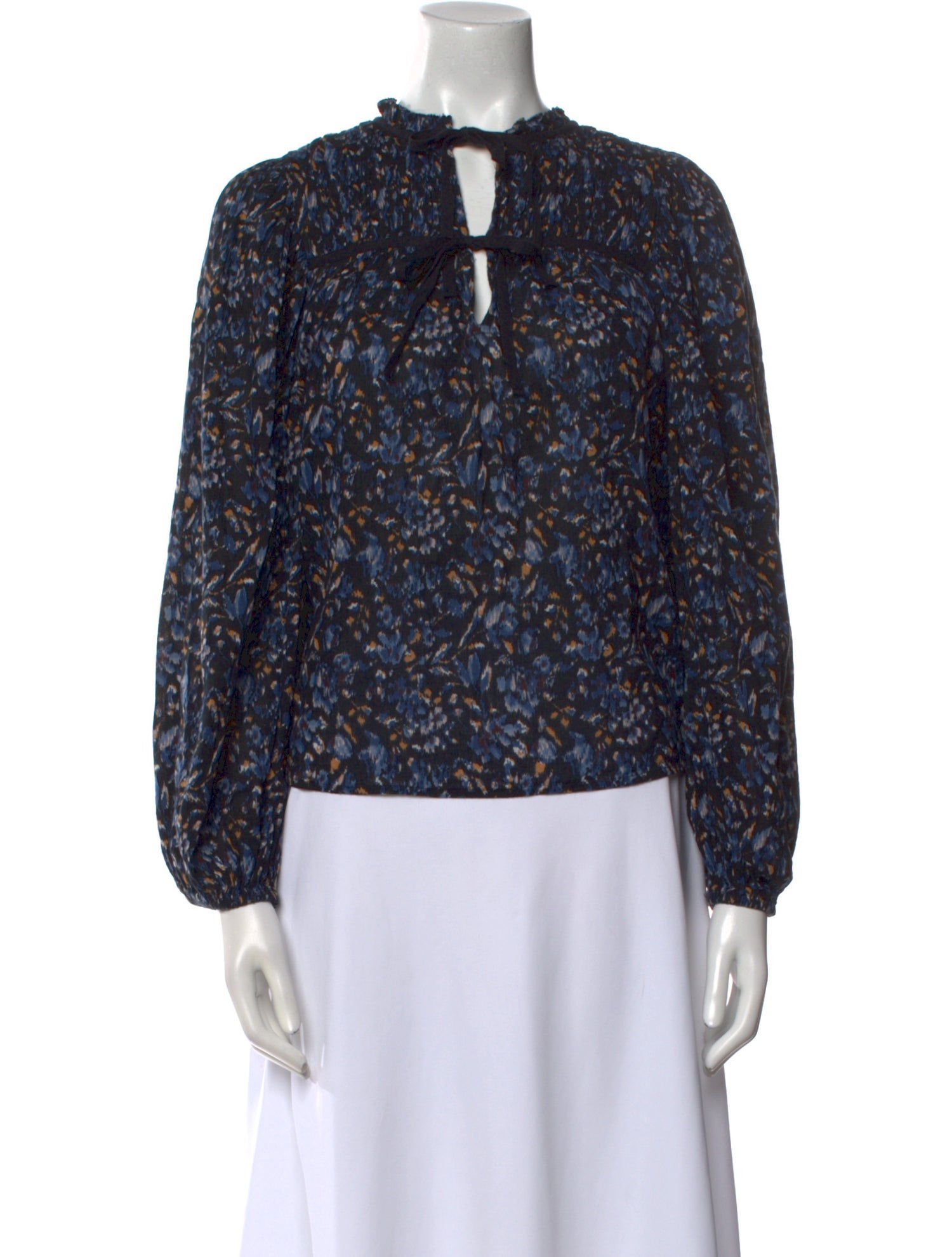 Ulla Johnson Floral Print V-Neck Blouse