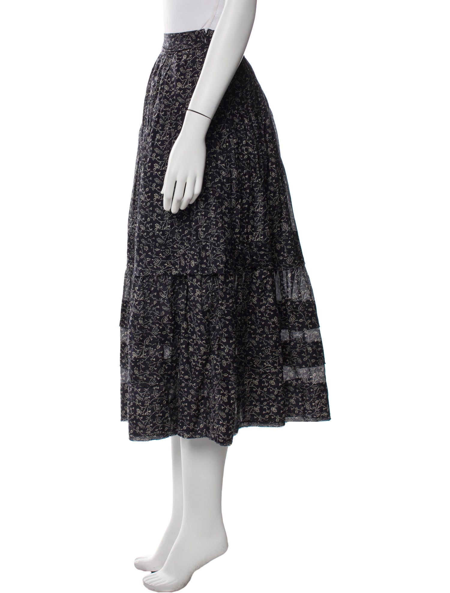 Ulla Johnson Floral Print Midi Length Skirt w/ Tags