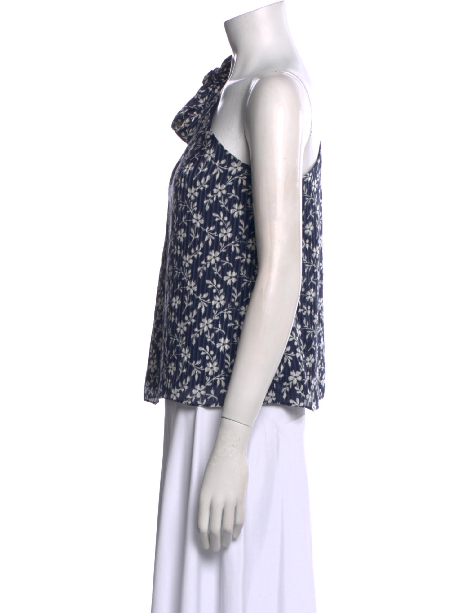 Ulla Johnson Floral Print One-Shoulder Blouse