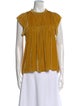 Ulla Johnson Mock Neck Short Sleeve Blouse