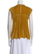 Ulla Johnson Mock Neck Short Sleeve Blouse