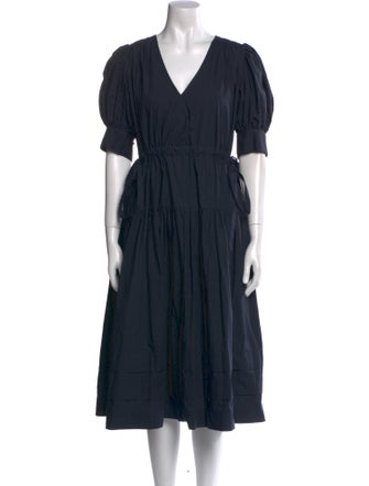 Ulla Johnson V-Neck Midi Length Dress