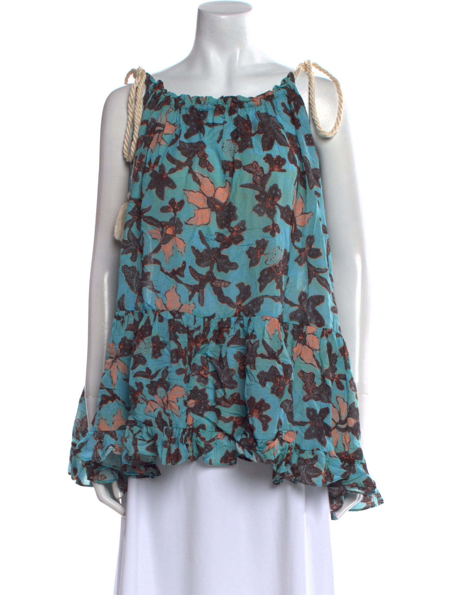 Ulla Johnson Floral Print Scoop Neck Blouse