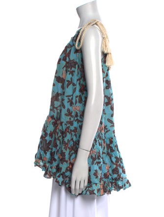 Ulla Johnson Floral Print Scoop Neck Blouse