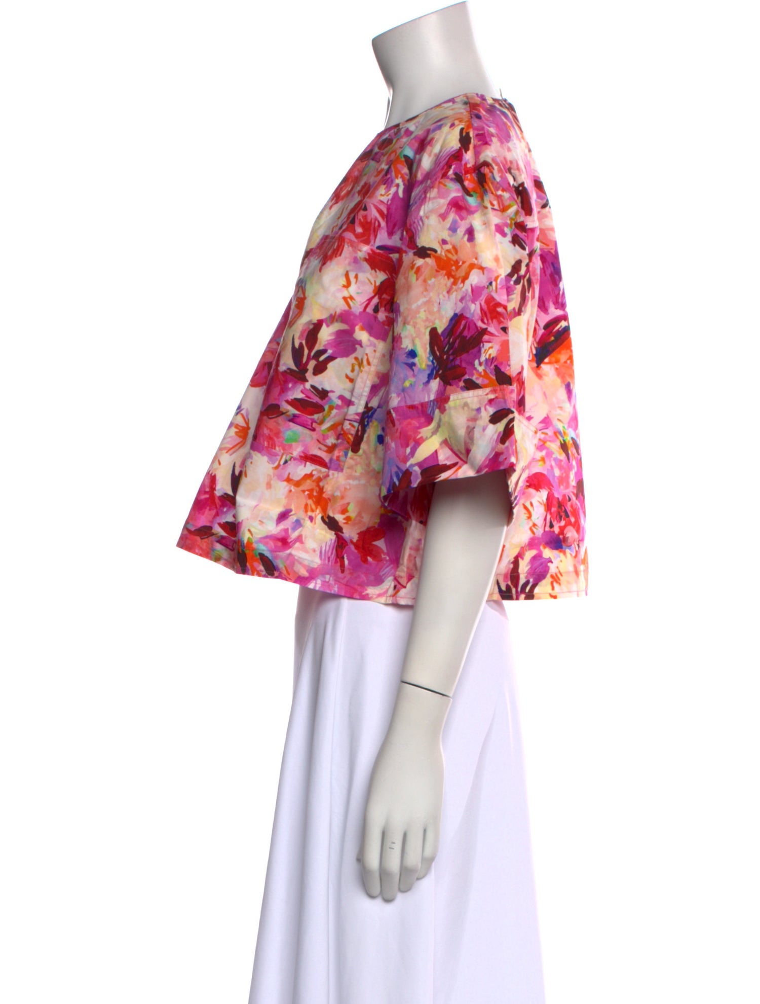 Ulla Johnson Floral Print V-Neck Crop Top