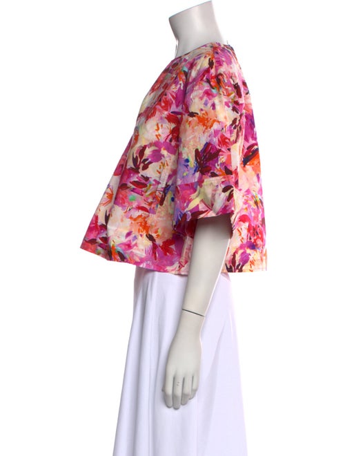 Ulla Johnson Floral Print V-Neck Crop Top