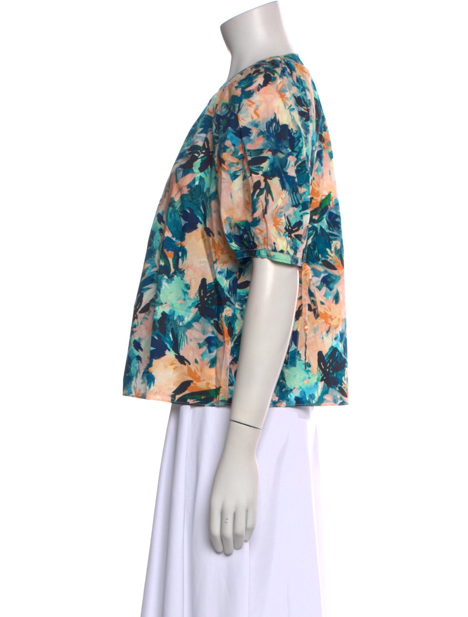 Ulla Johnson Floral Print Crew Neck Blouse