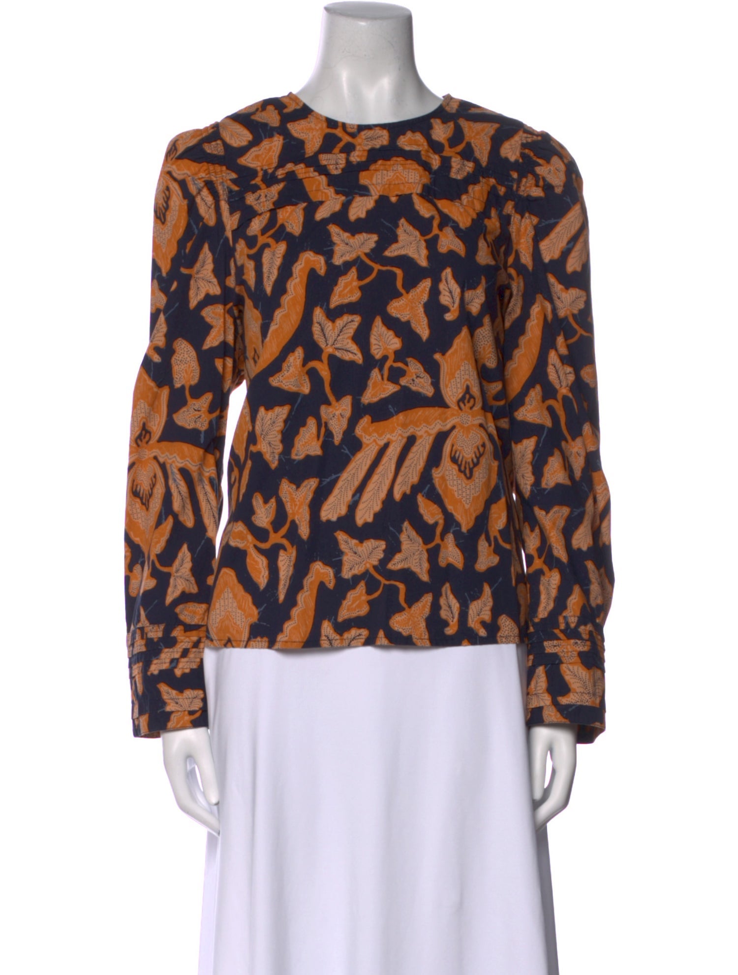 Ulla Johnson Printed Crew Neck Blouse