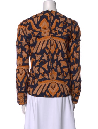 Ulla Johnson Printed Crew Neck Blouse