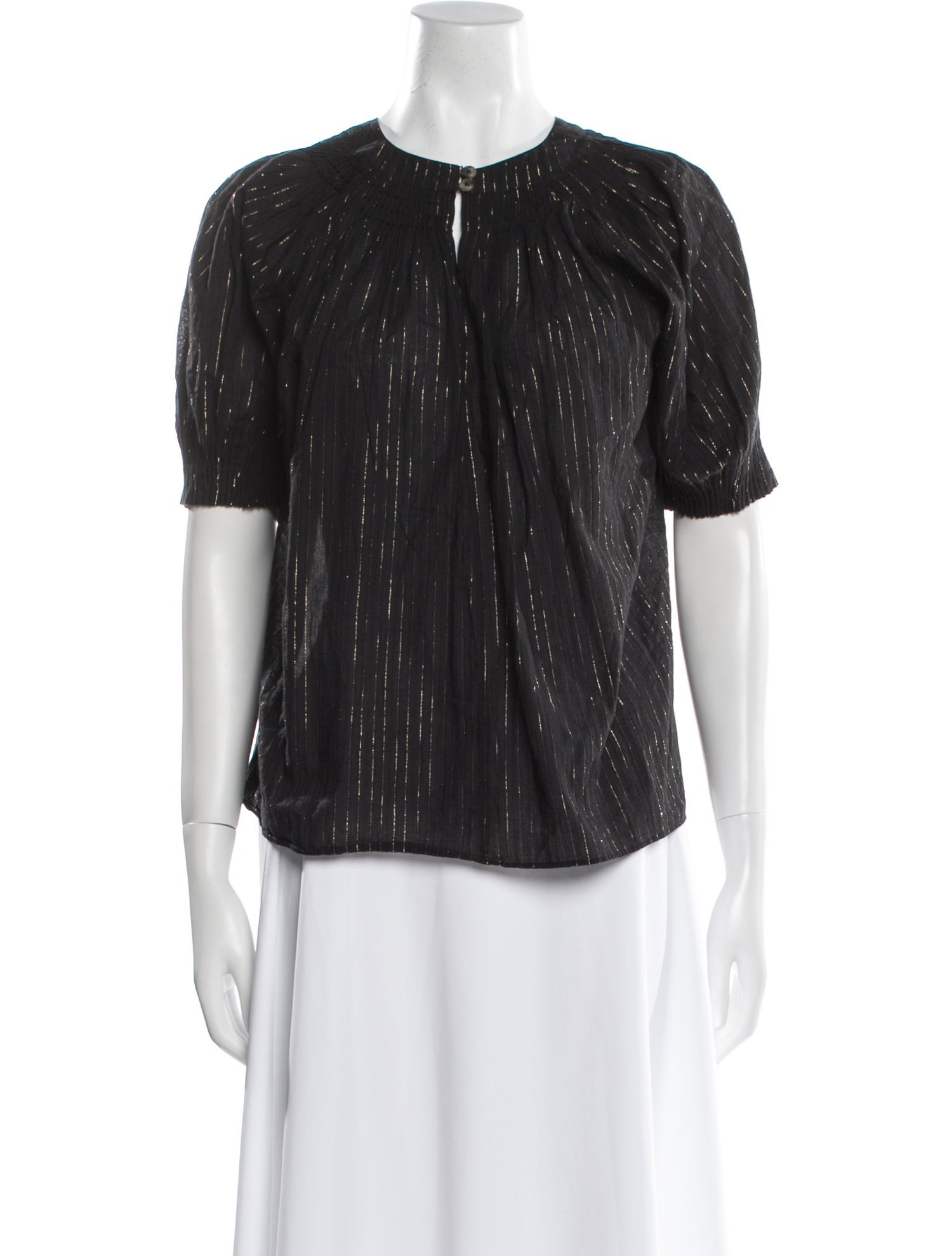 Ulla Johnson Crew Neck Short Sleeve Blouse