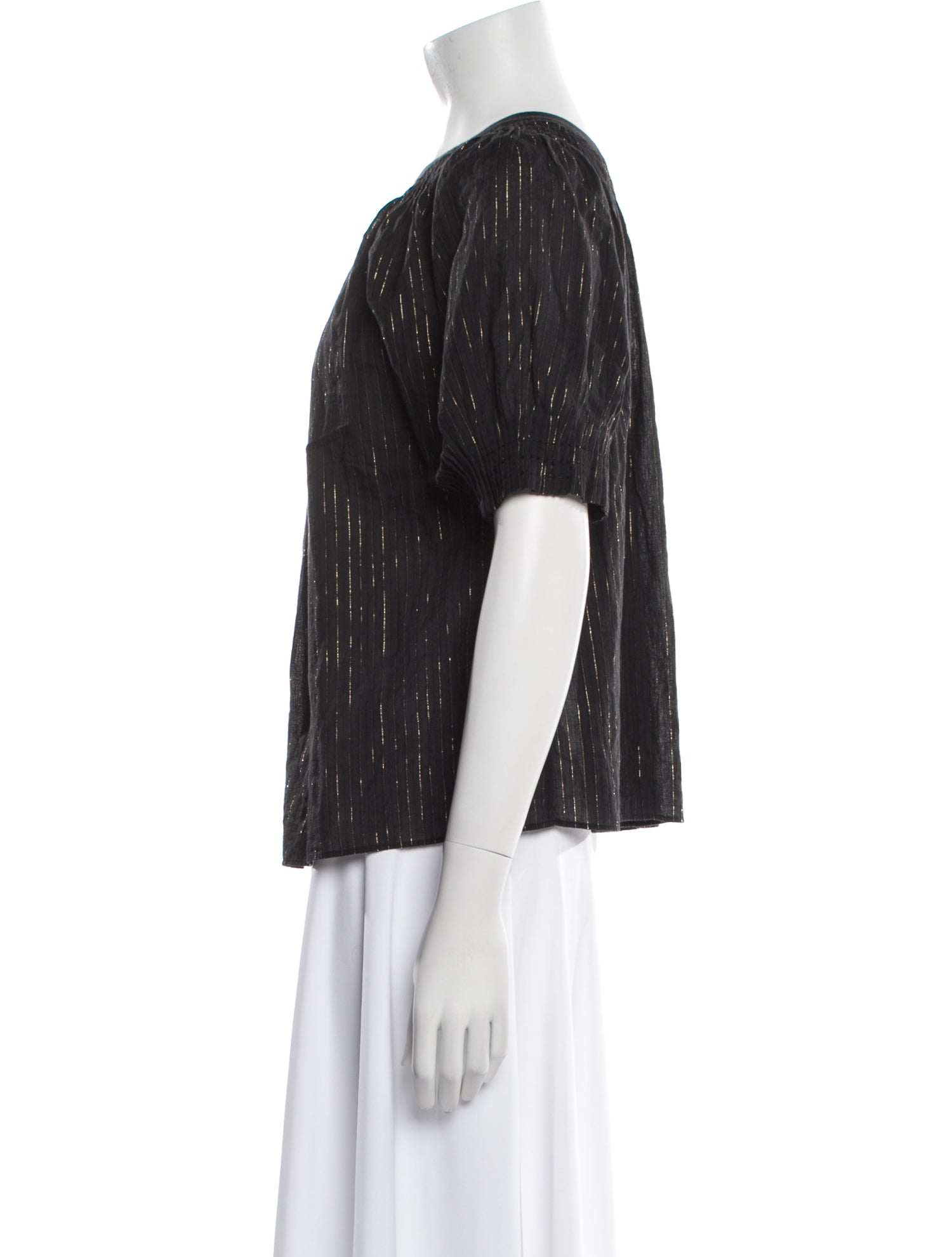 Ulla Johnson Crew Neck Short Sleeve Blouse