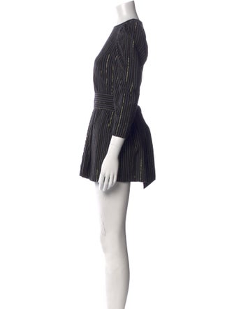 Ulla Johnson Striped Crew Neck Romper