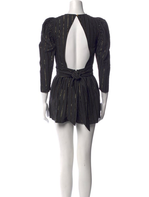 Ulla Johnson Striped Crew Neck Romper