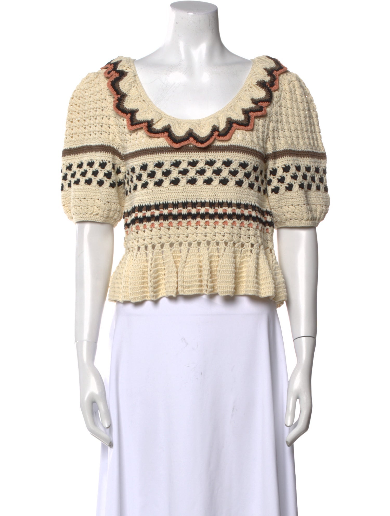 Ulla Johnson Striped Scoop Neck Sweater