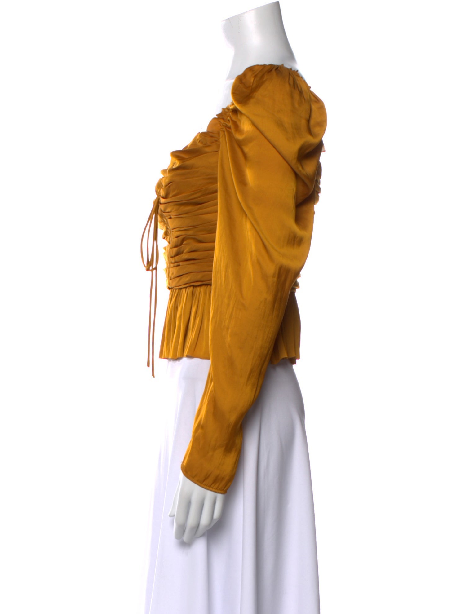 Ulla Johnson V-Neck Long Sleeve Crop Top