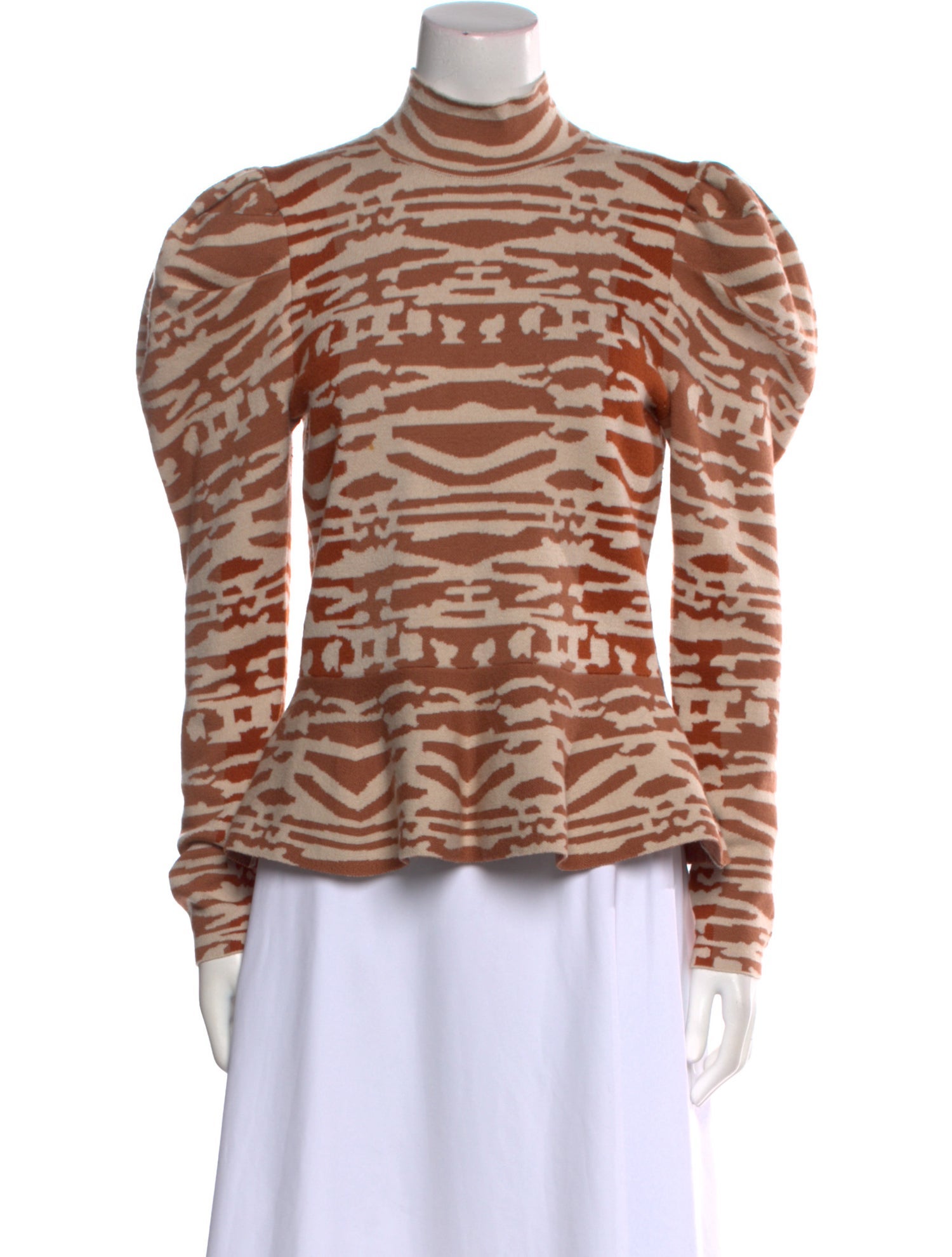 Ulla Johnson Wool Animal Print Top